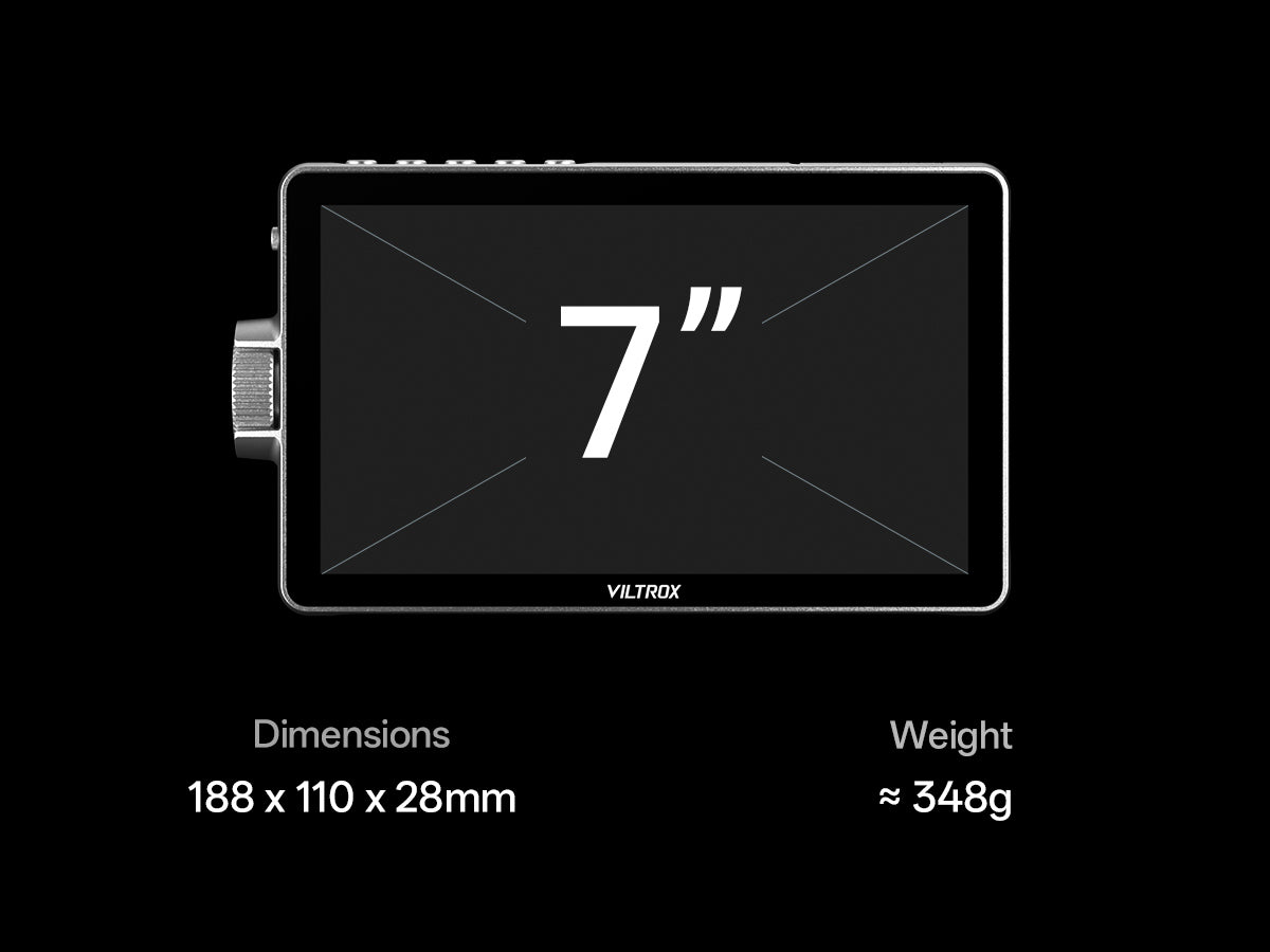 Lightweight Camera Display Monitor with Detachable Sun Hood